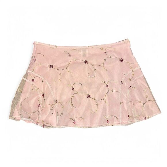 Princess Polly Rosen Mini Pink Floral Skirt 12 - Picture 3 of 4